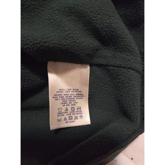 Lands' End Kids Green Windbreaker Fleece Lined Jacket Size Medium - Picture 5 of 10